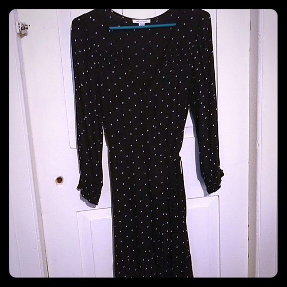 american eagle black wrap dress